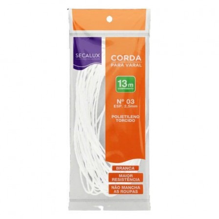 CORDA P/VARAL SECALUX Nº3 Polipropileno N.03 Branca C/15m Secalux
