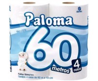 Papel Higiênico Paloma 60 metros com 4 Rolos
