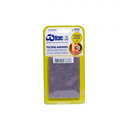 Feltro Aa Cinza Reto 7.5x10 2 pecas 1621 - Engedom