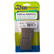 Feltro Cinza Aa Quadrada 30X30X3 mm - 8 peças - Engedom