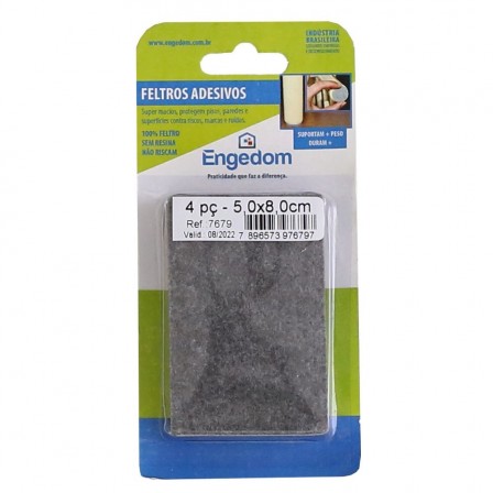 Feltros adesivos 5x8cm 4pçs - Engedom Referência 7679