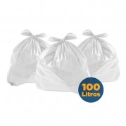 Saco De Lixo Transparente 100 Litros Reforçado 100 Unidades