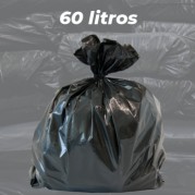 Saco lixo 60 litros fardo com 100 unidades reforcado